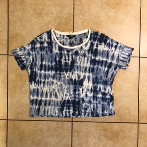 Lauren Ralph Lauren Blue/White Tie Dye Shirt L